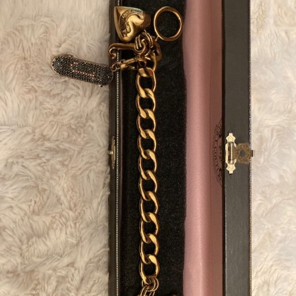 Juicy Couture | Chunky Gold Link Charm Bracelet Authentic - Picture 5 of 8